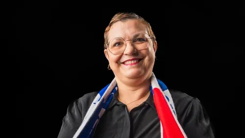 Porteuse de flamme olympique dans l'Eure