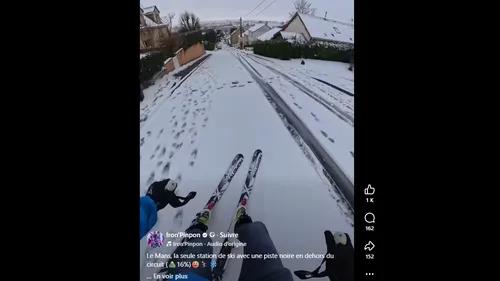 Le Mans : il dévale la côte de Gazonfier à ski