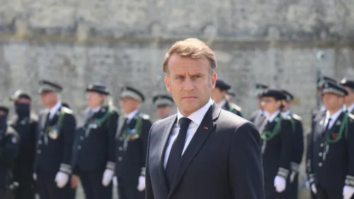 A Caen, l'hommage présidentiel aux victimes de l'attaque d'Incarville