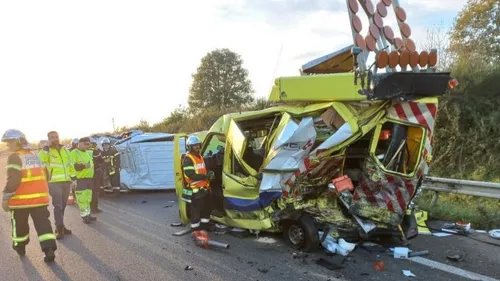 Près de La Ferté-Bernard : un fourgon Vinci se fait percuter sur l'A11
