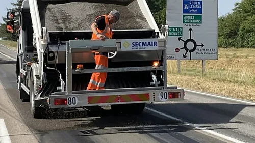 Canicule : dans l'Orne, le gravillonnage va générer un surcoût 