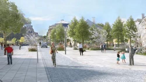 Evreux : les nouveaux pavés de la rue Charles-Corbeau avant la rentrée