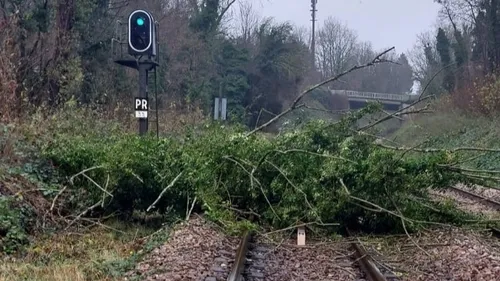 Tempête "Darragh" : en Normandie, le trafic des trains ne reprendra...