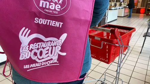 La collecte des Restos du Cœur à Rouen 