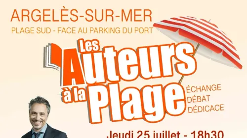 Argelès-sur-mer : Lire et bronzer avec les Auteurs à la plage .