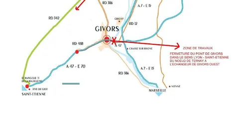 Travaux A47 ce week-end : revenir de Lyon demain risque de virer au...