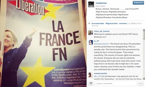 Le Front National tacle Madonna
