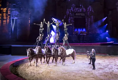 Le cirque Gruss et ses 40 chevaux à Saint-Etienne