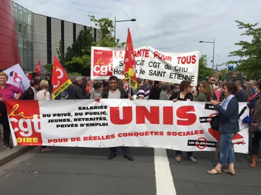 Loi Travail : plus d'un milliers de personnes à Saint-Etienne, la...