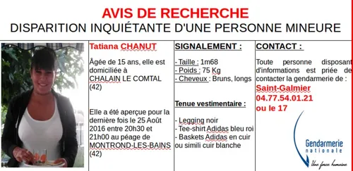 La gendarmerie de la Loire lance un avis de recherche après la...