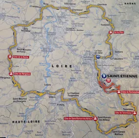 Le Critérium du Dauphiné à Saint-Etienne, Saint-Chamond et dans 11...
