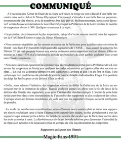 Les Magic Fans soutiennent les supporters nîmois