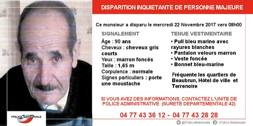 Saint-Etienne : le nonagénaire disparu en novembre a été retrouvé mort