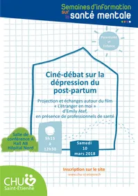 Dépression post-partum : ciné-débat à l’hôpital Nord de Saint-Étienne