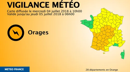 De violents orages attendus ce mercredi, la Loire en vigilance...
