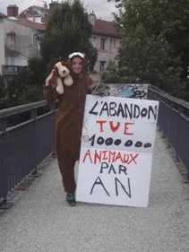 Saint-Etienne : action des militants de Rando pour la planète...