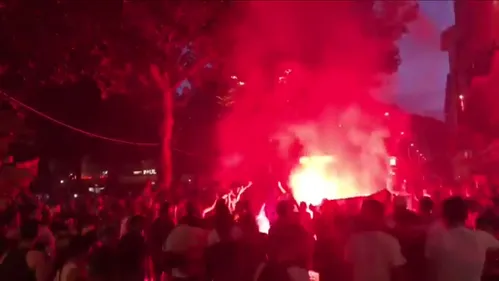 Dans la Loire, aussi, on a fêté la qualif des Bleus pour la finale...