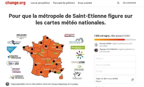 Bulletins météo : un stéphanois veut faire apparaitre Saint-Etienne...