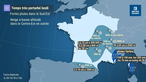 Loire : la neige attendue en ce début de semaine à basse altitude