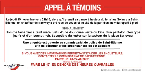 Agression d'un conducteur de la STAS : un homme en fuite recherché