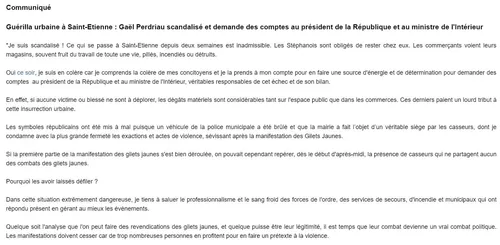 Dégradations à Saint-Etienne : les élus locaux de tous bords...