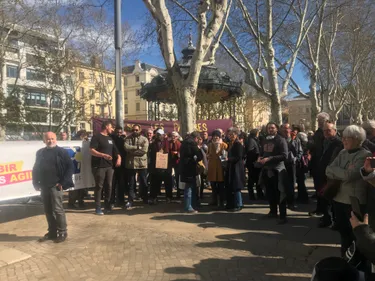 Rassemblement en soutien aux sans abris expulsés à Saint-Etienne