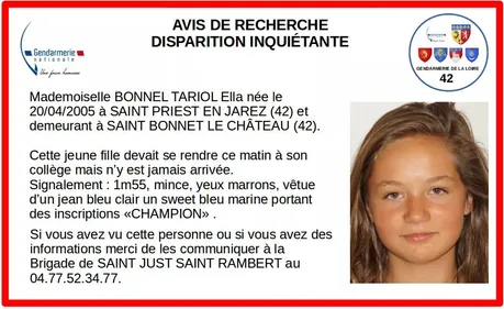 Loire : appels à témoins après la disparition de deux jeunes filles