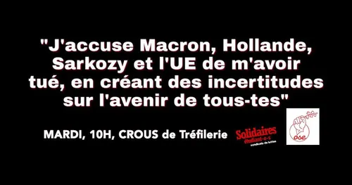 Étudiant brûlé à Lyon : un rassemblement devant les Crous de France...
