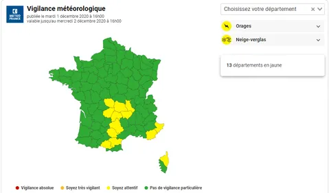 Neige et verglas : la Loire et la Haute-Loire en vigilance jaune