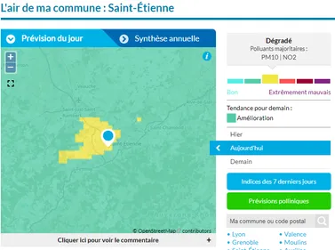 Loire : la qualité de l'air "dégradée" sur le bassin stéphanois