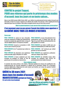 Les professionnels de la petite enfance en grève