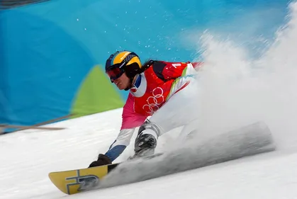 Julie Pomagalski, championne de snowboard originaire de l’Isère,...