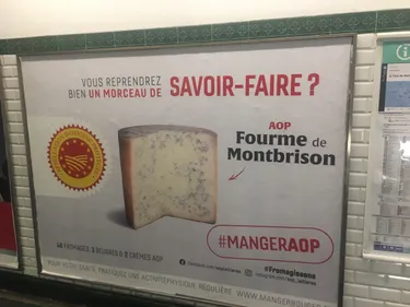 La Fourme de Montbrison s'affiche dans le métro parisien
