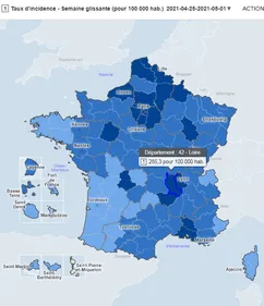 COVID : tous les départements repassent sous la barre des 400 cas...