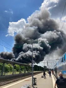Incendie dans le Rhône : le trafic des trains Lyon > Roanne interrompu