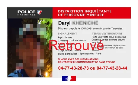 Saint-Etienne : le jeune de 14 ans retrouvé