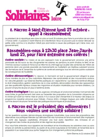 Emmanuel Macron dans la Loire ce lundi