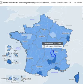 COVID : Le taux d'incidence de la Loire dépasse les 100 cas pour...