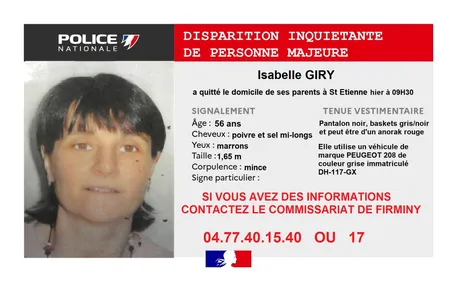 Saint-Etienne / Ondaine : disparition inquiétante d'une femme