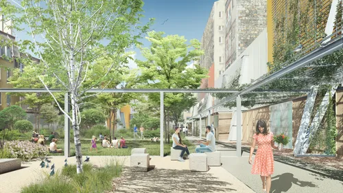 Saint-Etienne : un espace végétalisé à la place de l'ancien cinéma...