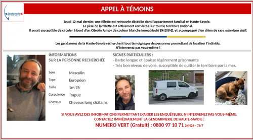 Fillette tuée en Haute-Savoie : son père activement recherché