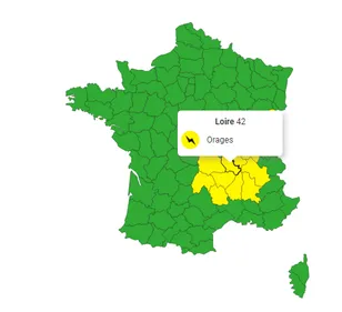 La Loire en vigilance jaune aux orages