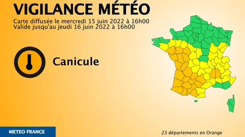 Canicule : 12 départements en vigilance rouge