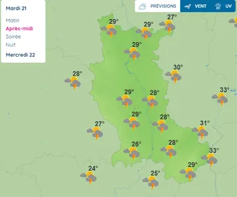 La Loire en vigilance orange à la canicule ... et aux orages