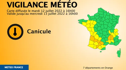 Canicule : 6 départements de la région Auvergne-Rhône-Alpes en...