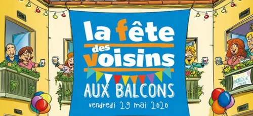 La fête des voisins aux balcons et aux fenêtres