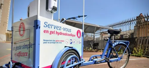 Poitiers : un triporteur pour faciliter le lavage des mains
