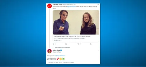 Plus de 200 000 euros pour la tombola solidaire de Julien Doré !