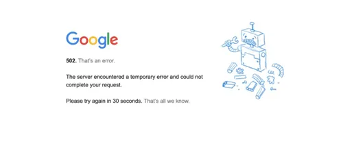 Google victime d'une brève panne mondiale à la mi-journée