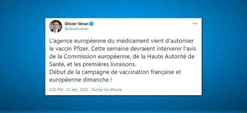 Covid-19 : la campagne de vaccination en France commencera dimanche